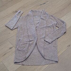 EUC Barefoot Dreams Sweater Women's Medium Brown Cozy Chic Lite Cardigan